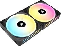 CORSAIR iCUE LINK QX140 RGB 140mm RGB L&uuml;fter - Doppelpack - Schwarz