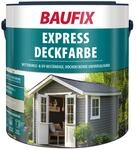 BAUFIX Express Deckfarbe hellgrau, matt, 2.5 Liter, Wetterschutzfarbe, Holzfarbe,