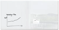 SIGEL Gro&szlig;es Premium Glas-Whiteboard 200x100 cm super-wei&szlig; hochgl&auml;nzend