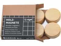 SIGEL BA210 Holz-Magnete Neodym - rund - mit starker Haftkraft - ⌀ 33 mm - 4 Stück