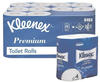 Kleenex Premium Toilettenpapier Rolle 8484, WC-Papier 24 Rollen x 160 wattierte