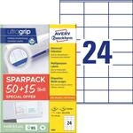 AVERY Zweckform 6602 Adressaufkleber (1.200 plus 360 Klebeetiketten extra, 70x36mm