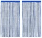 vidaXL Fadenvorh&auml;nge 2 STK. 100 x 250 cm Blau