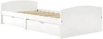 vidaXL Massivholzbett, Holzbett Bett mit 2 Schubladen, Bettrahmen Bettgestell...
