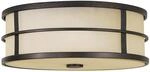 Elstead Fusion - 3 Light Flush Mount Deckenleuchte Bronze, E27
