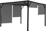 Mendler Pergola Baia Schiebedach grau - 3x3m | Garten Pavillon...