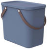 Rotho Albula Aufbewahrungsbox 25l mit Deckel, Kunststoff (PP recycelt), blau,...