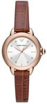 Emporio Armani Watch for Women, 32mm Quarz-Dreizeigerwerk mit Lederarmband