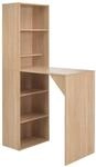 vidaXL Bartisch mit Schrank Eichenoptik 115x59x200 cm