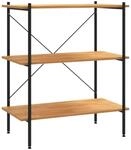 vidaXL 3-st&ouml;ckiges Regal Schwarz und Eiche 80 x 40 x 92 cm