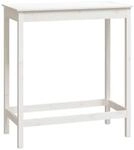 vidaXL Bartisch Wei&szlig; 100x50x110 cm Massivholz Kiefer
