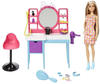 Barbie Totally Hair Spielset - Puppe, Frisiertisch, 15+ Accessoires,