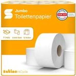 12 Toilettenpapier Gro&szlig;rollen 2-lagig &ndash; 8.640 Blatt &ndash; &Oslash; H&uuml;lse: 6 cm/&Oslash;...