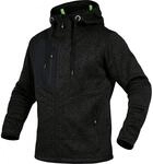 Leibw&auml;chter Unisex Strickjacke Casual-Line &ndash; Schwarz &ndash; Gr. S &ndash; Zip Hoodie mit