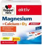 Doppelherz Magnesium + Calcium + D3 DIRECT - mit Zitronen-Geschmack | Magnesium als