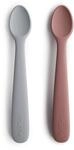 Mushie 2er Set Babyl&ouml;ffel f&uuml;r Kinder | BPA-freier Silikonl&ouml;ffel | L&ouml;ffel