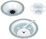 L&Auml;SSIG Kindergeschirr Set (Teller, Becher, Sch&auml;lchen, L&ouml;ffel) ohne Melamin,