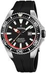 Festina Herren Uhr Analog mit Schwarzem Kautschukarmband - Quarzwerk - Kalender -