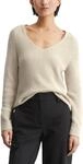 Marc OߴPolo Damen Strickpullover aus Bio-Baumwolle mit V-Ausschnitt, Cremefarben