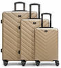 REDOLZ Hartschalen 3er Koffer-Set | Leichte Reise-Trolleys - hochwertiges ABS