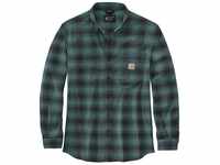 Carhartt Herren Langarmhemd Flannel L/S Plaid Shirt, Farbe:sea Pine, Größe:M