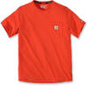 Carhartt Herren T-Shirt Force Flex Pocket, Cherry Tomato, Größe: L