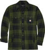 Carhartt Flannel Relaxed Fit Sherpa-Lined Shirt, Farbe:grün, Größe:XL