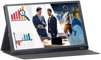 auvisio Mobiler Full-HD-IPS-Monitor, 39,6 cm (15.6"), USB Typ C, HDMI