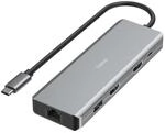 Hama USB Hub 9 Ports, 4xUSB-A, USB-C Daten, USB-C Power, 2xHDMI, Ethernet | USB C Hub
