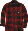 Carhartt Flannel Relaxed Fit Sherpa-Lined Shirt, Farbe:rot, Größe:M