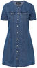 Pieces Women's PCTARA SS Dress NOOS BC Kleid, Medium Blue Denim, S