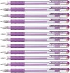 Pentel Tintenroller mit Geltinte, 0,8 mm Lot de 12 Violet m&eacute;tallis&eacute;
