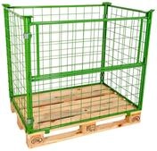 Abrollwerk Gitteraufsatzrahmen 1200x800x1000 mm gr&uuml;n lackiert f&uuml;r...