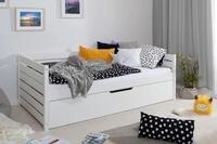 TiCAA Sofabett Naomi inkl. Ausziehbett, 100x200, Wei&szlig;