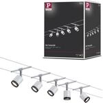 3981 Wire System TubeLED 5x4W Wei&szlig;/Chrom matt 230/12V Seilleuchte Seillampe