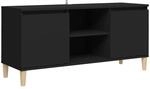 vidaXL TV Schrank mit Massivholz-Beinen Lowboard Sideboard Fernsehschrank