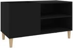 vidaXL Plattenschrank Schwarz 84,5x38x48 cm Holzwerkstoff