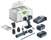 Festool Akku-Schlagbohrschrauber TPC 18/4 QUADRIVE I-Set/XL im Systainer | 18 V,
