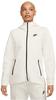 Nike FB8338-110 W NSW TCH FLC WR FZ HDY Sweatshirt Damen Pale Ivory/Black Größe M