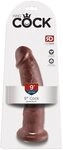 King Cock 9" Cock, Brown, 9 Zoll
