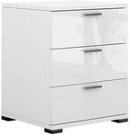 Vicco Nachttisch Marseille, Wei&szlig; Hochglanz, 46.2 x 60 cm | geeignet zur Ablage...