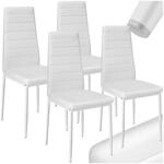 tectake&reg; 4er Set Esszimmerst&uuml;hle, Stuhl mit hoher R&uuml;ckenlehne, 45 x 48 x 98,5 cm,
