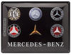 Nostalgic-Art Retro Blechschild, 30 x 40 cm, Mercedes-Benz – Logo Evolution –