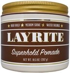 Layrite Superhold Pomade 297g | Starker Halt | Wasserl&ouml;slich | Mittlerer Glanz