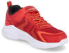 Skechers 401660L RDOR Sneaker, Red Textile/Orange & Black Trim, 27 EU