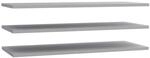 FORTE 3-er Set Einlegeb&ouml;den breit, Holwerkstoff, Grau, 107,8 x 42 x 2,2 cm