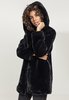 Urban Classics Ladies Hooded Teddy Coat aus Fake Kaninchenfell, Damen Mantel mit