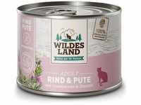 Wildes Land - Nassfutter für Katzen - Nr. 1 Rind & Pute - 6 x 200 g -...