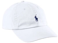 Polo Ralph Lauren Chinesische Blockfarben-M&uuml;tze f&uuml;r Herren, wei&szlig;, Talla &uacute;nica