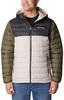 Columbia Men's Powder Lite Hooded Puffer Jacket, Dark Stone, Shark, Stone Green, XXL